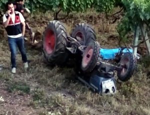 Traktör kazası bir kişiyi hayattan kopardı