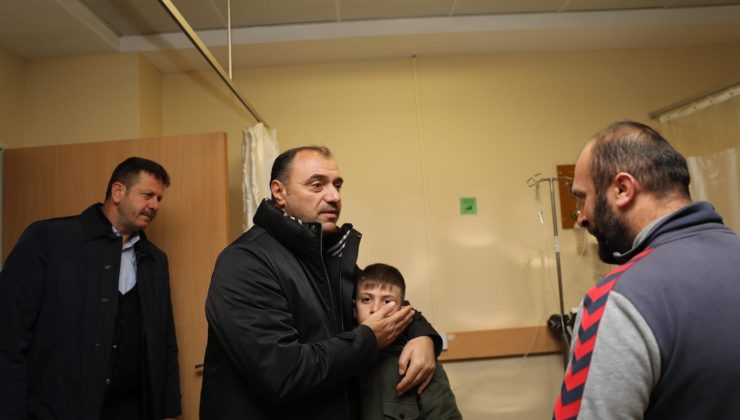 Vali Kaldırım depremden etkilenenleri hastanede ziyaret etti